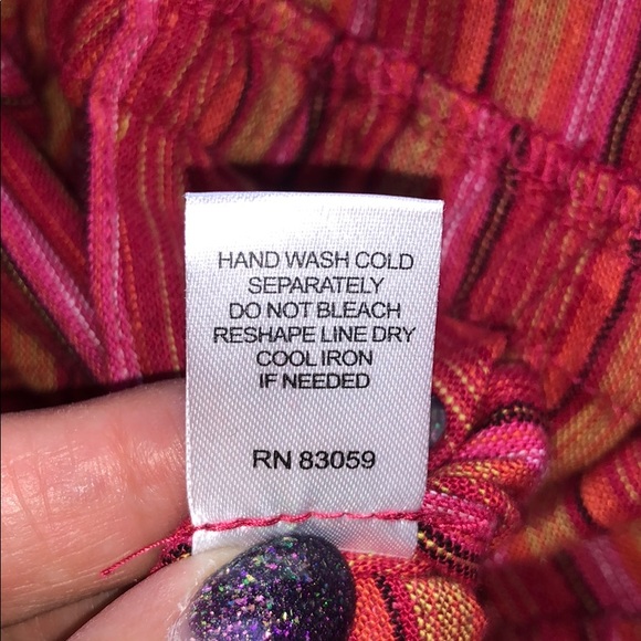 Anthropologie Drew red magenta striped jumpsuit - Picture 10 of 10